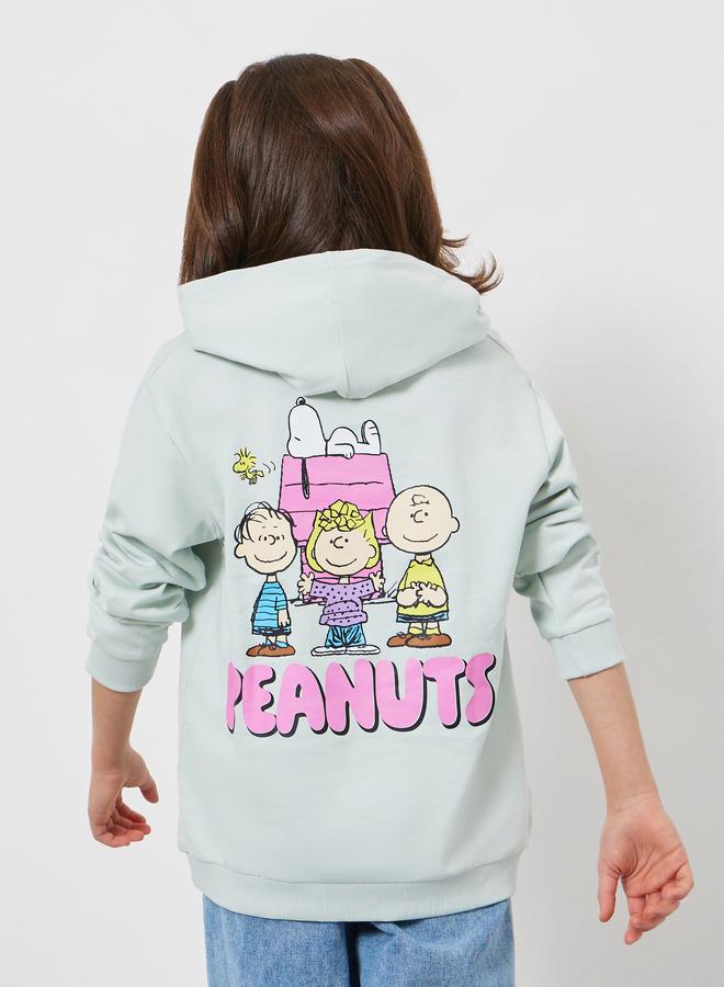 ستايلي هودي قطني بطبعة جرافيك بيناتس - Image 4